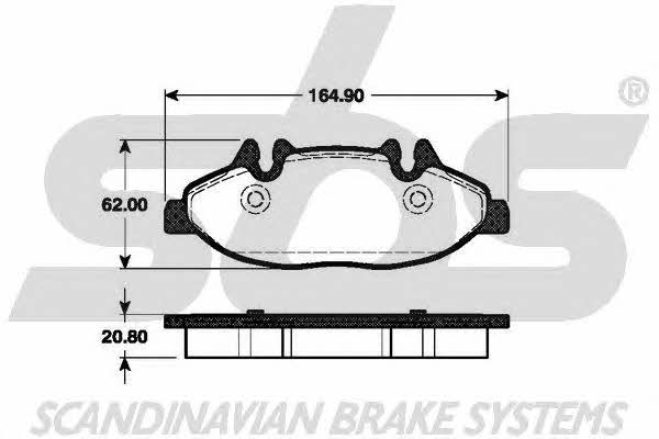 SBS 1501223351 Brake Pad Set, disc brake 1501223351