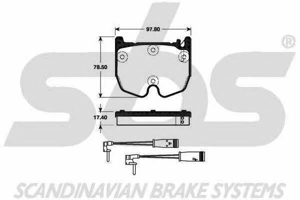 SBS 1501223357 Brake Pad Set, disc brake 1501223357