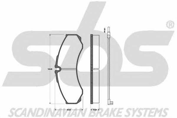 SBS 1501223358 Brake Pad Set, disc brake 1501223358