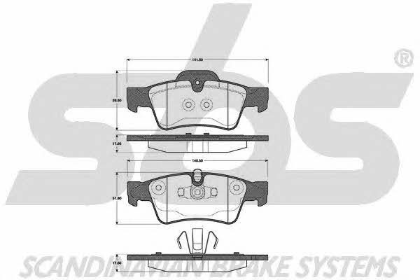 SBS 1501223361 Brake Pad Set, disc brake 1501223361