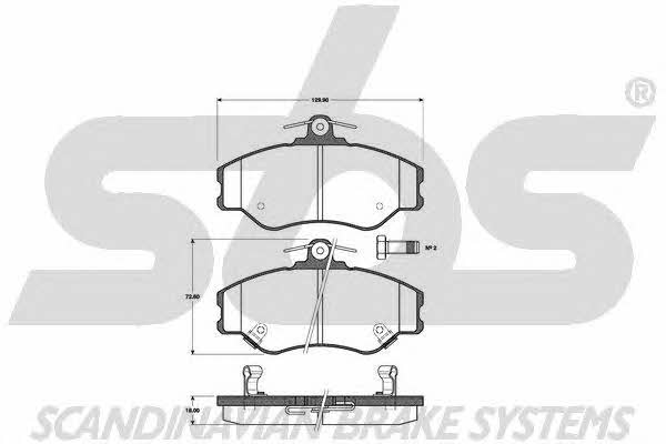 SBS 1501223404 Brake Pad Set, disc brake 1501223404