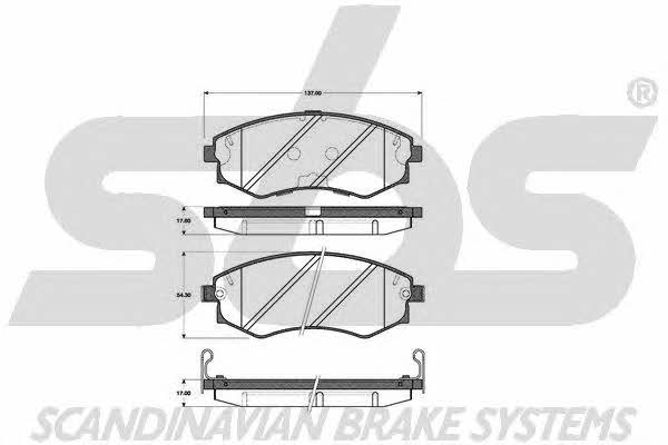 SBS 1501223406 Brake Pad Set, disc brake 1501223406