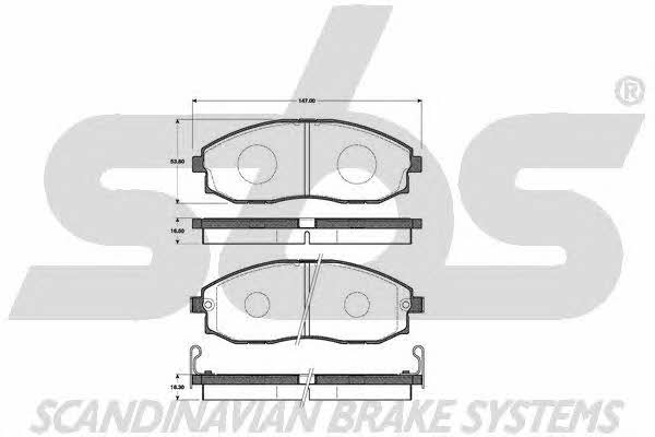 SBS 1501223409 Brake Pad Set, disc brake 1501223409