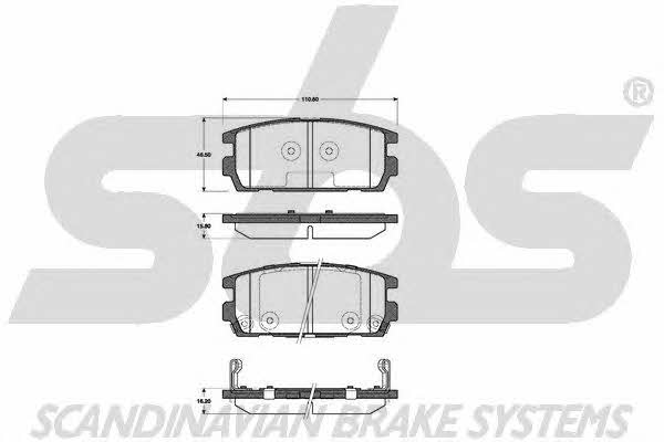 SBS 1501223417 Brake Pad Set, disc brake 1501223417