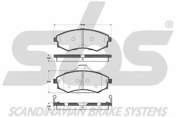 SBS 1501223418 Brake Pad Set, disc brake 1501223418