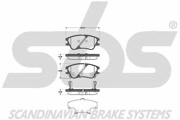 SBS 1501223426 Brake Pad Set, disc brake 1501223426