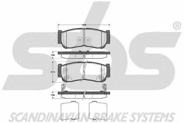 SBS 1501223428 Brake Pad Set, disc brake 1501223428