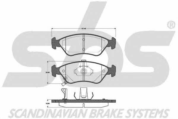 SBS 1501223502 Brake Pad Set, disc brake 1501223502