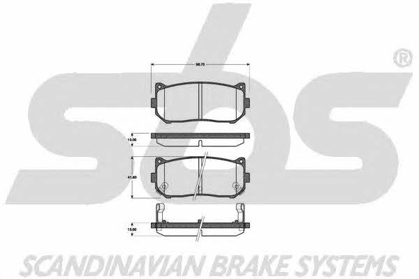 SBS 1501223503 Brake Pad Set, disc brake 1501223503