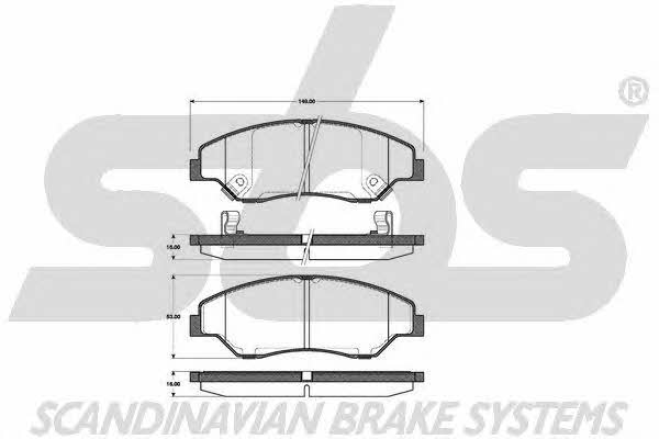 SBS 1501223505 Brake Pad Set, disc brake 1501223505