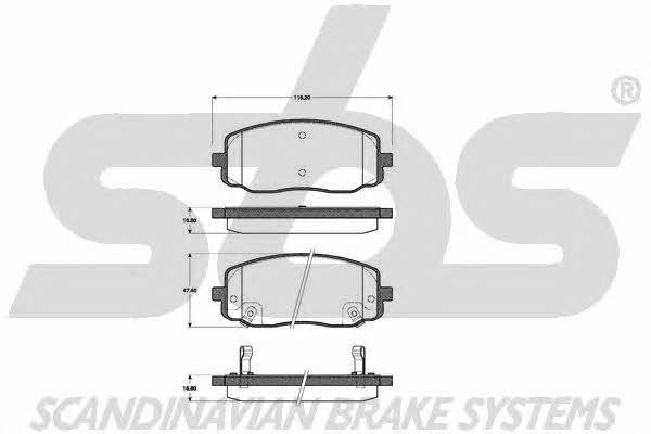 SBS 1501223513 Brake Pad Set, disc brake 1501223513