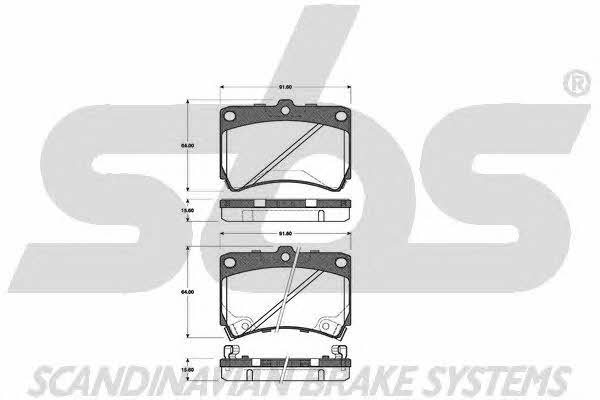 SBS 1501223515 Brake Pad Set, disc brake 1501223515