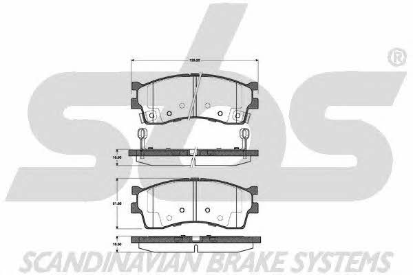 SBS 1501223516 Brake Pad Set, disc brake 1501223516