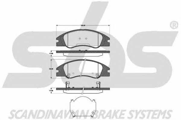 SBS 1501223517 Brake Pad Set, disc brake 1501223517