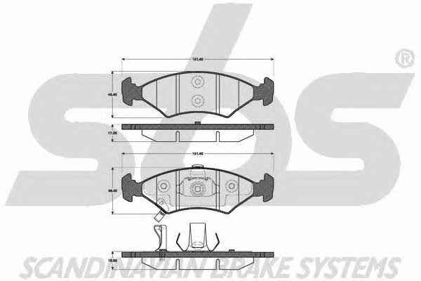 SBS 1501223519 Brake Pad Set, disc brake 1501223519