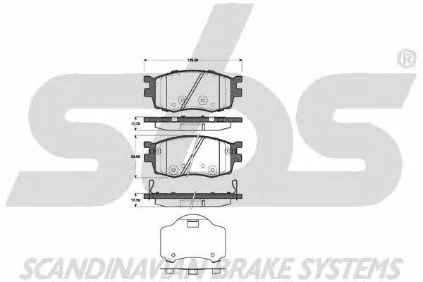 SBS 1501223520 Brake Pad Set, disc brake 1501223520