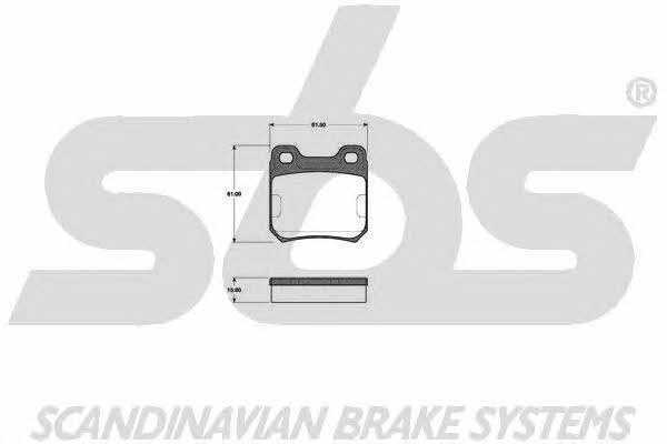 SBS 1501223603 Brake Pad Set, disc brake 1501223603