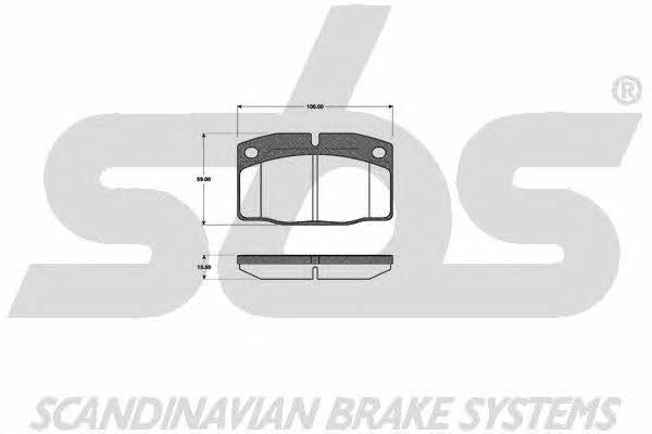 SBS 1501223606 Brake Pad Set, disc brake 1501223606