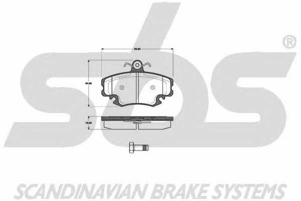 SBS 1501223953 Brake Pad Set, disc brake 1501223953