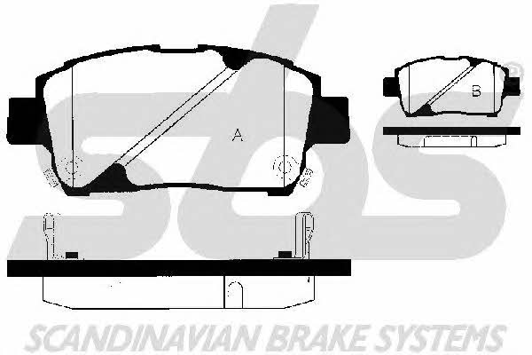 SBS 1501224552 Brake Pad Set, disc brake 1501224552