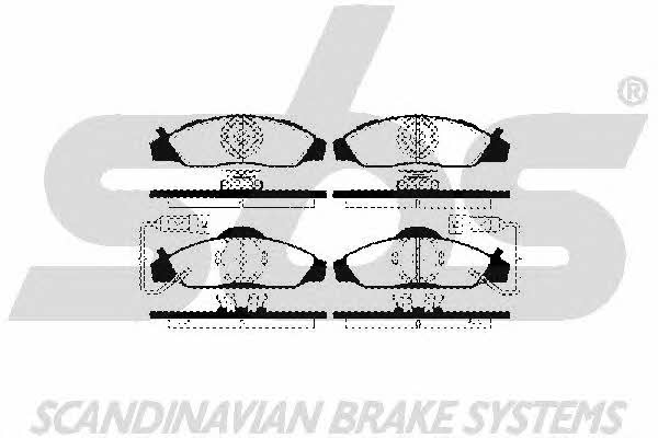 SBS 1501225701 Brake Pad Set, disc brake 1501225701