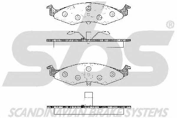SBS 1501229313 Brake Pad Set, disc brake 1501229313