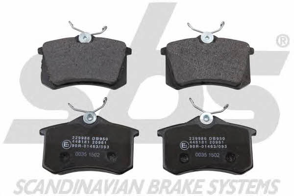 SBS 1501229986 Rear disc brake pads, set 1501229986