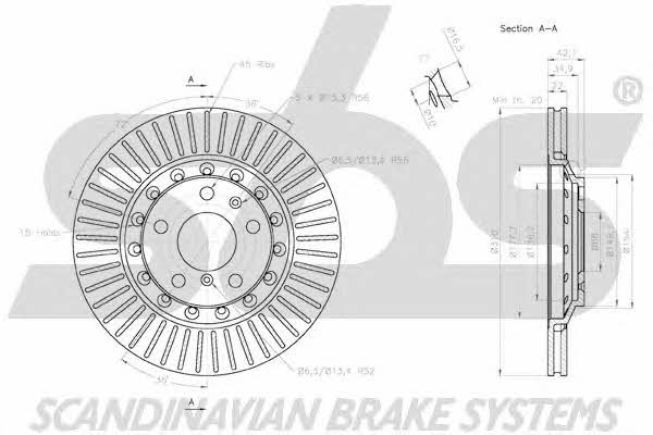 SBS 18152047126 Rear ventilated brake disc 18152047126