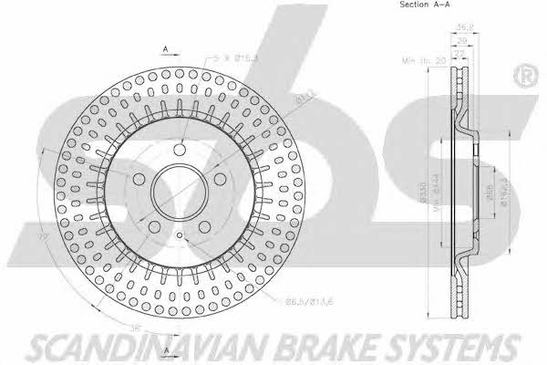 SBS 18152047156 Rear ventilated brake disc 18152047156