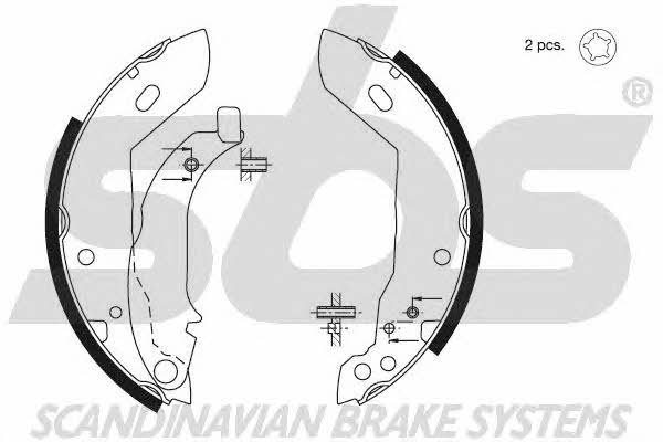 SBS 18492799427 Brake shoe set 18492799427