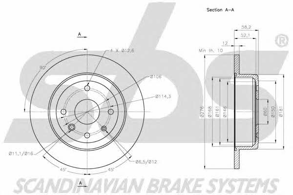 SBS 1815205017 Brake disc 1815205017