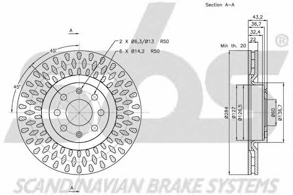 SBS 1815202350 Brake disc 1815202350