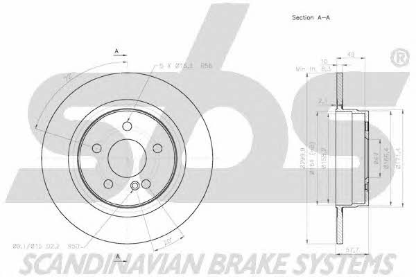 SBS 18152033101 Brake disc 18152033101