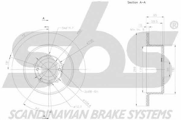 SBS 18152045144 Brake disc 18152045144