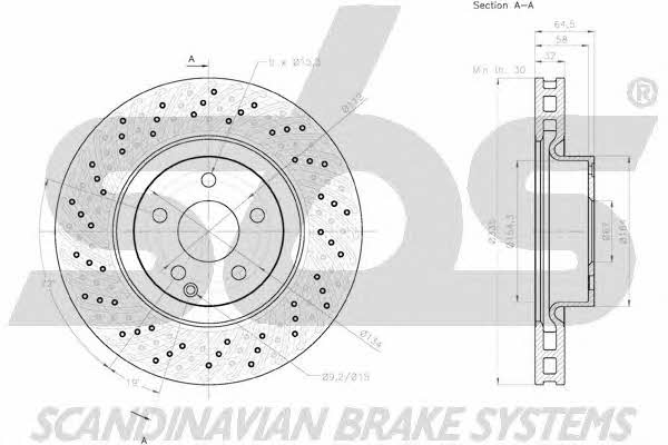SBS 18152033119 Front brake disc ventilated 18152033119