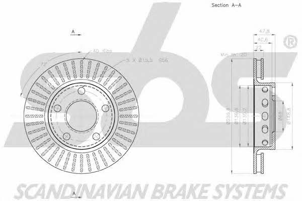 SBS 18152047131 Rear ventilated brake disc 18152047131