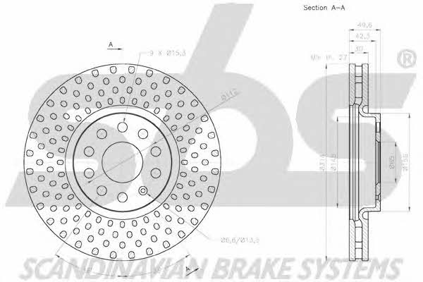 SBS 18152047146 Front brake disc ventilated 18152047146