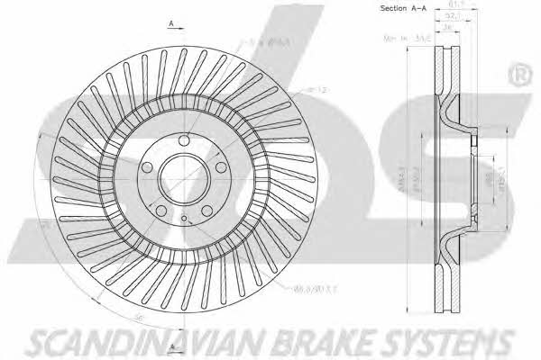 SBS 18152047159 Front brake disc ventilated 18152047159