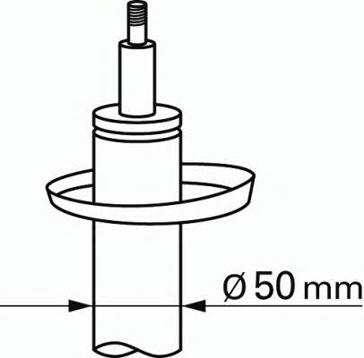 Front oil and gas suspension shock absorber SACHS 314 011