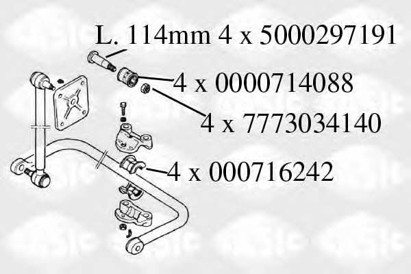 Sasic T251023 Stabilizer bar mounting kit T251023
