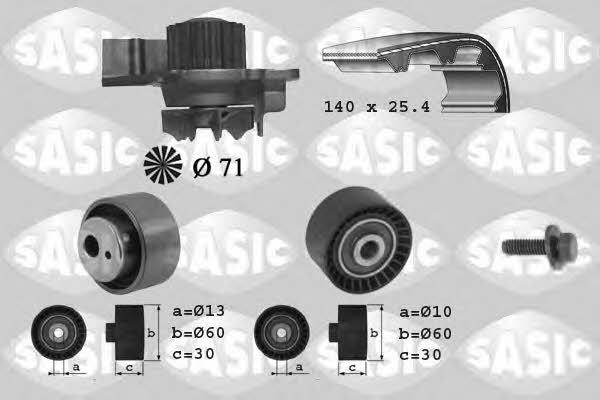 3900010 Sasic TIMING BELT KIT WITH WATER PUMP
