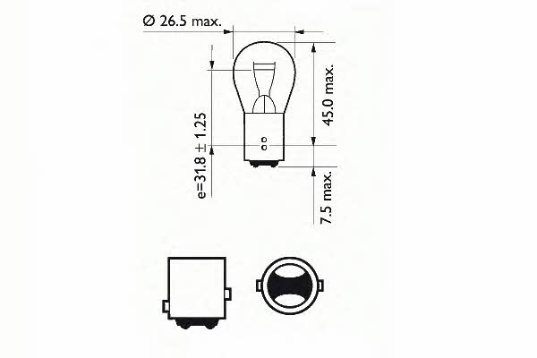 SCT 202068 Glow bulb P21/5W 12V 21/5W 202068