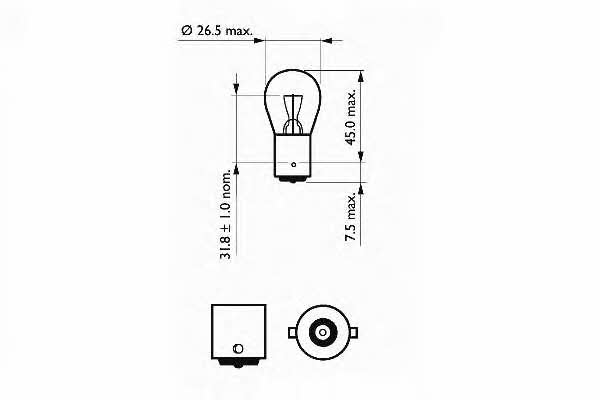 SCT 202075 Glow bulb P21W 12V 21W 202075