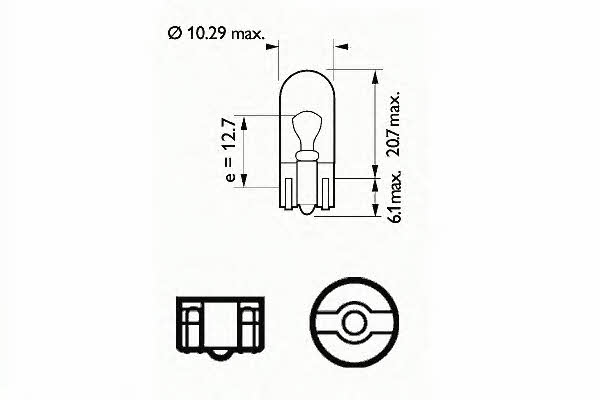 SCT 202112 Glow bulb W5W 12V 5W 202112