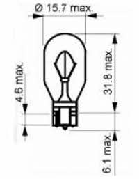 SCT 202402 Glow bulb W16W 12V 16W 202402
