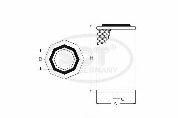 SCT SB 3159 Air filter SB3159