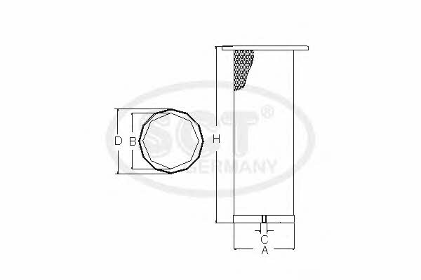 SCT SB 3175 Air filter SB3175