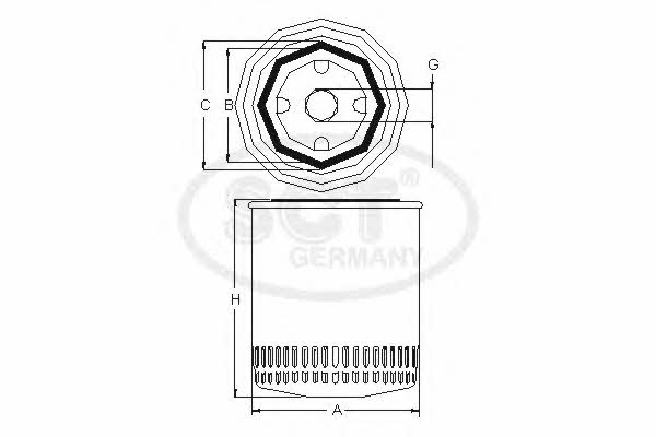 SCT SM 156 Oil Filter SM156