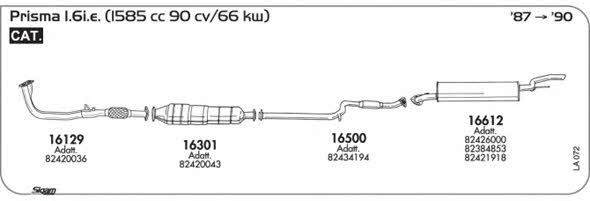 Sigam LA072 Exhaust system LA072