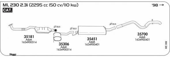 Sigam ME099 Exhaust system ME099